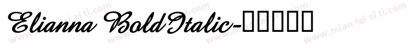 Elianna BoldItalic字体转换